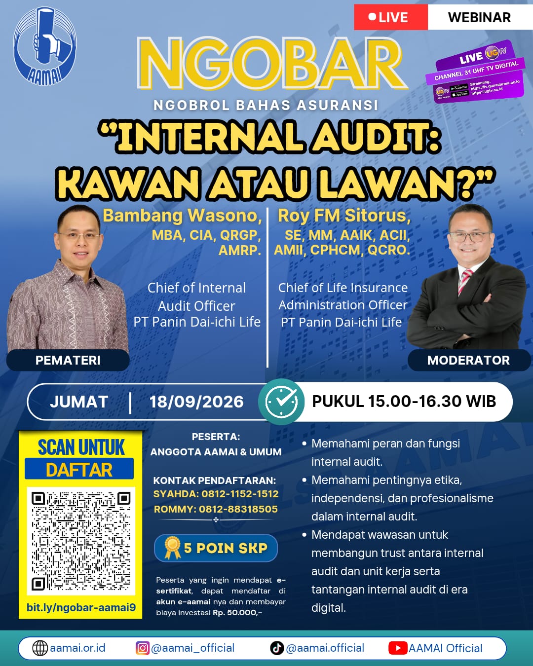 NGOBAR AAMAI - Internal Audit: Polisi atau Sahabat?