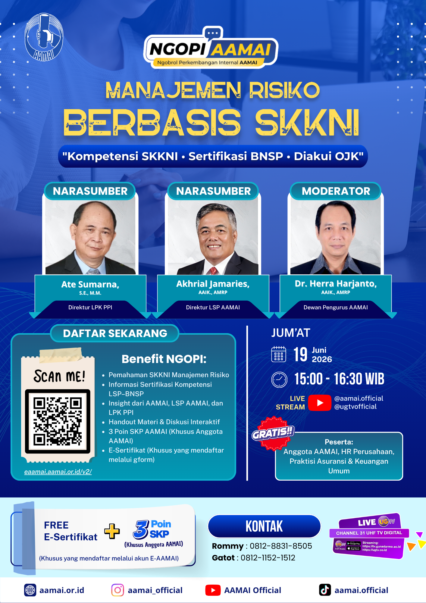 Flyer NGOPI AAMAI - SERTIFIKASI KOMPETENSI MANAJEMEN RISIKO, TEKNIK, DAN  TENAGA AHLI ASURANSI BERBASIS SKKNI